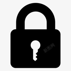金属挂锁锁安全保险箱图标高清图片