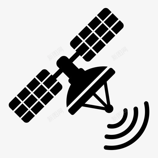 卫星地球静止天气预报图标svg_新图网 https://ixintu.com gps 互联网 信号 卫星 地球静止 天气预报 气象 空间 网络和通信 轨道 连接