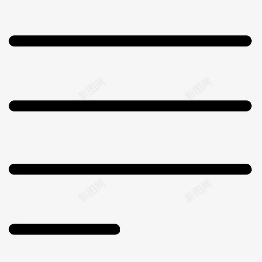 左对齐排版文本图标svg_新图网 https://ixintu.com 书写 对齐文本 左对齐 拉直 排版 文本 文档 格式 段落 行图标 页边距