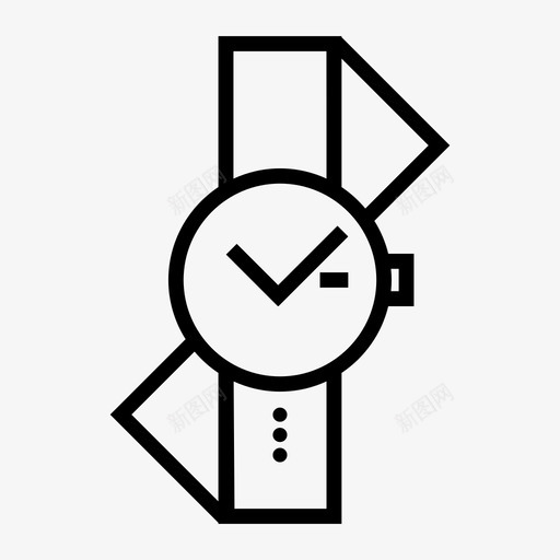 简约的手表时尚元素图标svg_新图网 https://ixintu.com 时尚元素 简约的手表