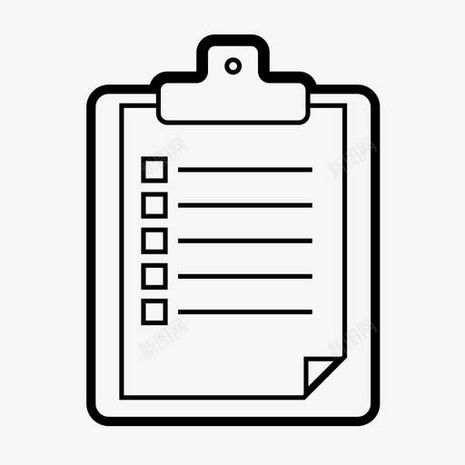 剪贴板纸张信息图标svg_新图网 https://ixintu.com 信息 剪贴板 复选框 文档 测量 纸张 线切割构造 表格