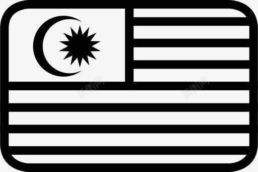 马来西亚国旗太阳天空图标图标