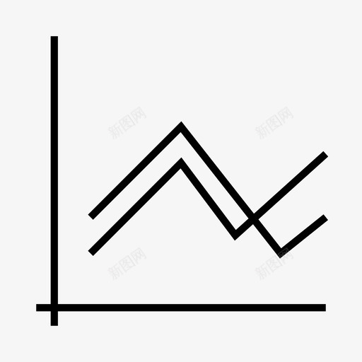 折线图统计报告图标svg_新图网 https://ixintu.com 信息图 折线图 报告 数据可视化 条形图 比较 统计 统计和图表