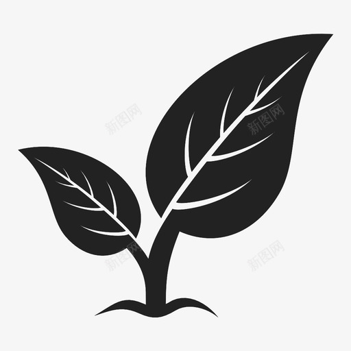 种植生长叶图标svg_新图网 https://ixintu.com 叶 生长 种植 芽 苗 蔬菜