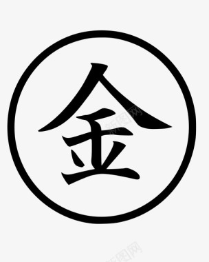 汉字货币图标图标