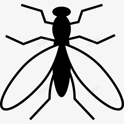 从顶部看蚊子动物科学技术图标svg_新图网 https://ixintu.com 从顶部看蚊子 动物 科学技术