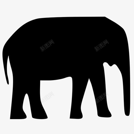 大象非洲象动物图标svg_新图网 https://ixintu.com 丛林动物 动物 动物群 印度象 大象 极简主义 非洲象
