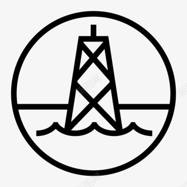 石油钻探北极钻探喷泉图标图标
