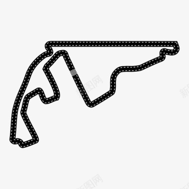 阿布扎比大奖赛赛道赛车图标图标