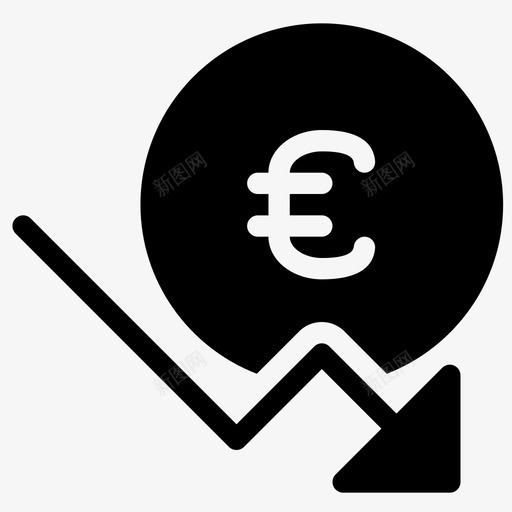 通货膨胀货币经济图标svg_新图网 https://ixintu.com 下跌 就业 市场 成本 欧元 社会 经济 货币 货币-实心图标 通货膨胀