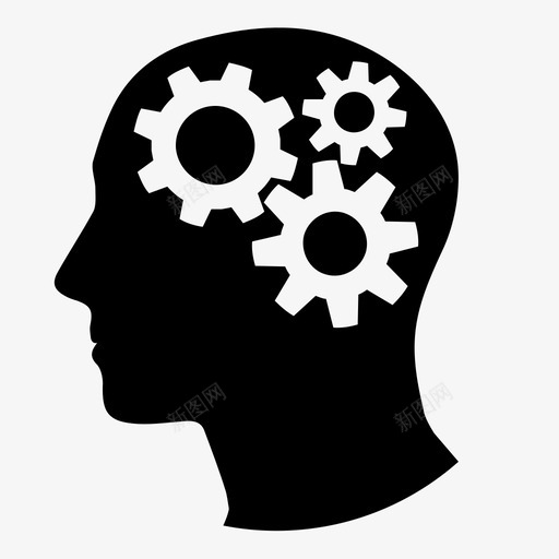 大脑思考偏好图标svg_新图网 https://ixintu.com 偏好 大脑 头脑 思考 想法 选择 配置 齿轮
