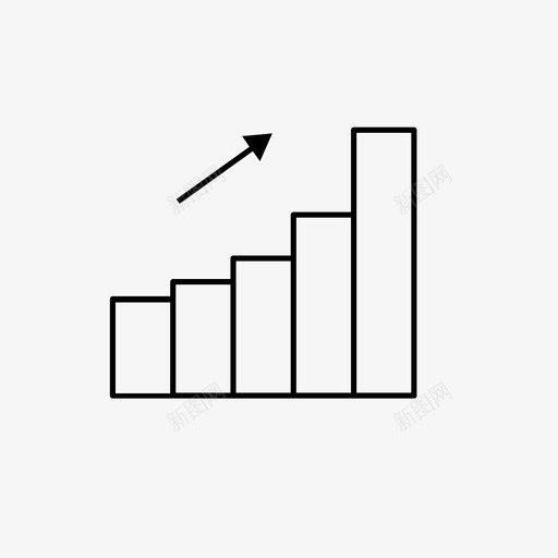 条形图信息图利润图标svg_新图网 https://ixintu.com 信息图 利润 平面图标 报告 条形图 统计