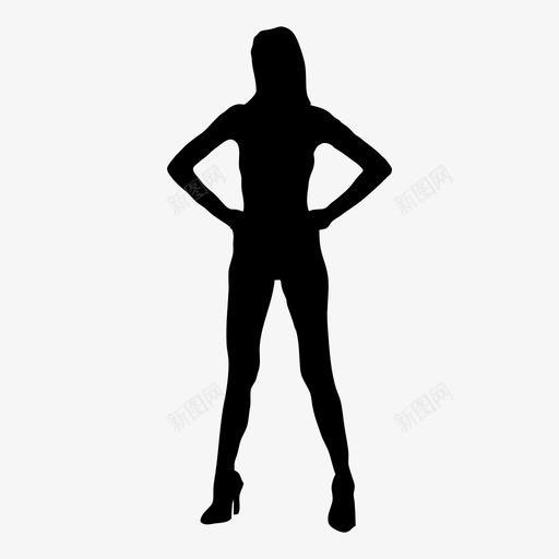 穿黑色高跟鞋的性感女人图标svg_新图网 https://ixintu.com 穿黑色高跟鞋的性感女人