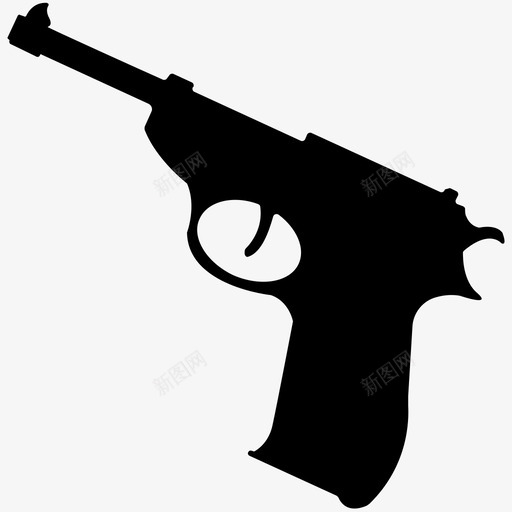 手枪火器枪图标svg_新图网 https://ixintu.com 射击 手枪 枪 武器 武器实心图标 气枪 火器