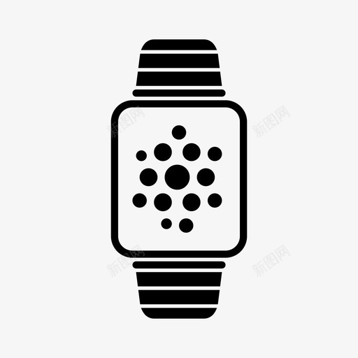 apple watch手表时间图标svg_新图网 https://ixintu.com apple watch iwatch 分钟 小时 应用程序 手表 时钟 时间 智能手表