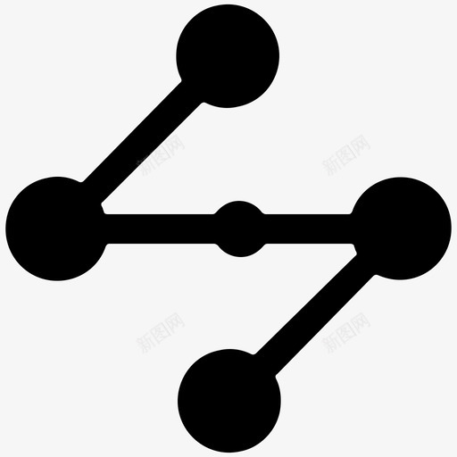 分子连接图形图标svg_新图网 https://ixintu.com 互联网 分子 图形 平滑实体图标 线 网络 节点 连接