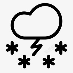 重云雪暴风雪云图标高清图片
