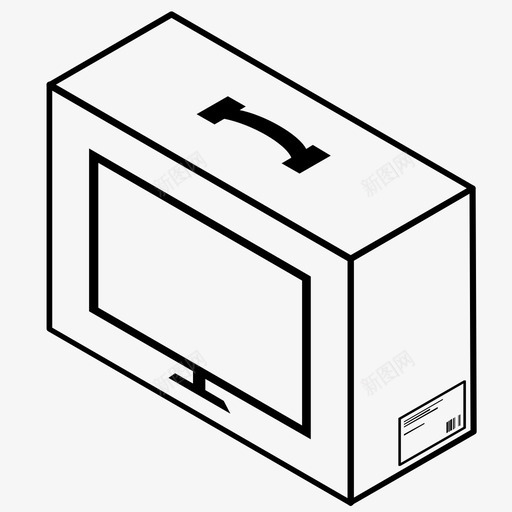 电视盒电视购物图标svg_新图网 https://ixintu.com 包装 手提 手柄 电视 电视盒 纸板 购物 轮船 高清电视