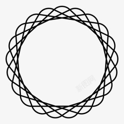 半径螺旋形几何线条图标高清图片