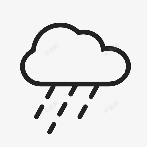 雨天气要素天气状况图标svg_新图网 https://ixintu.com 天气状况 天气要素 暴风雨 阵雨 降雨 雨