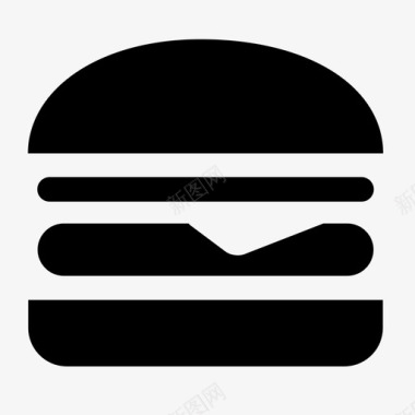 汉堡晚餐午餐图标图标