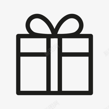 礼物派对礼物礼盒图标图标