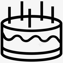 五寸小蛋糕生日蛋糕糕点五图标高清图片