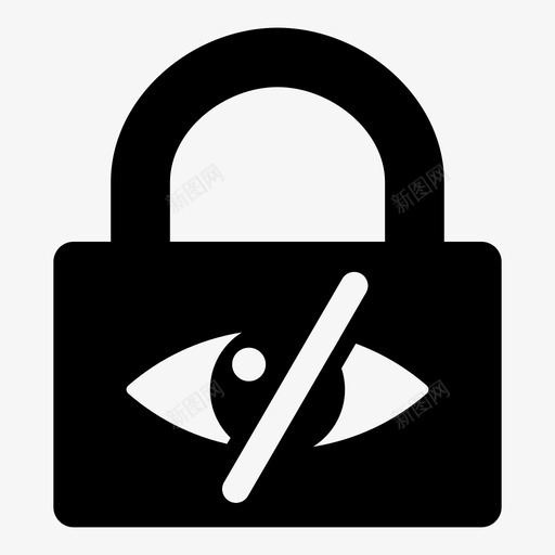 隐私安全秘密图标svg_新图网 https://ixintu.com 上锁 安全 挂锁 眼睛 秘密 隐形 隐私