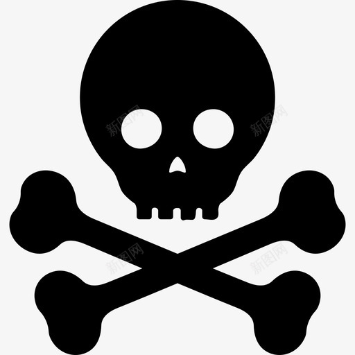 骷髅和十字骨海盗传说图标svg_新图网 https://ixintu.com 传说 图腾科夫 死亡 海盗 骷髅和十字骨