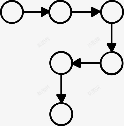 流程开始六图标svg_新图网 https://ixintu.com 六 右 图形 图表 开始 流程 演示 点 系列 线 过程