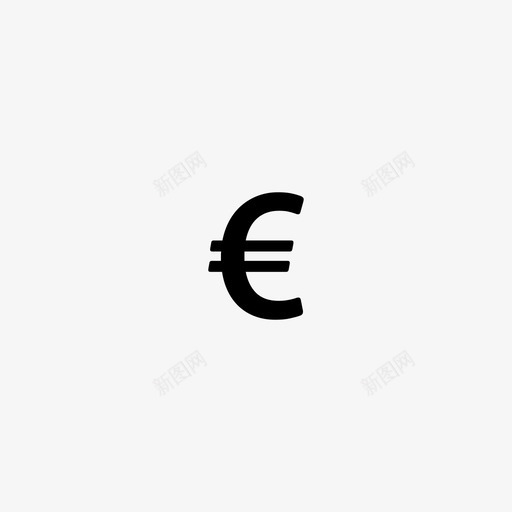 欧元支付货币符号图标svg_新图网 https://ixintu.com 商业 支付 欧元 欧洲 现金 货币 货币符号 金融