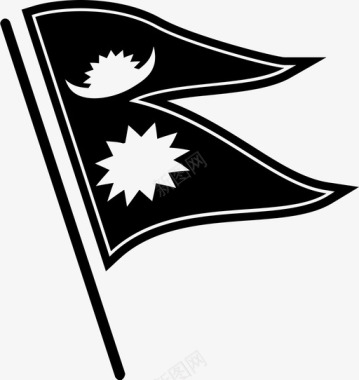 尼泊尔国旗代表国家符号图标图标
