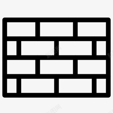 砖墙砖块建筑图标图标
