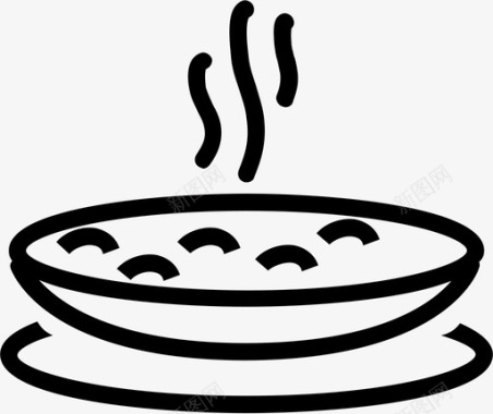 汤食品和饮料图标图标