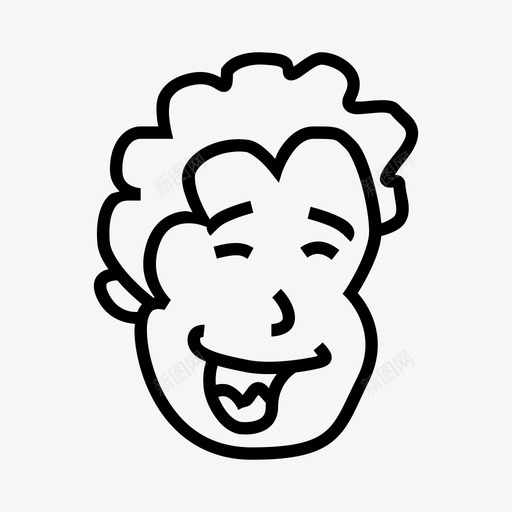 快乐头笑图标svg_新图网 https://ixintu.com 伙计 头 微笑 快乐 笑