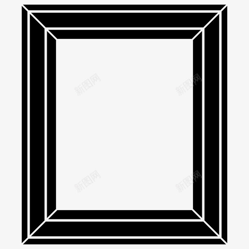框架镜子相框图标svg_新图网 https://ixintu.com 方形 框架 相框 矩形 镜子