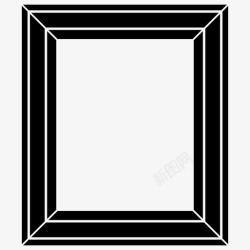 方形花纹相框框架镜子相框图标高清图片