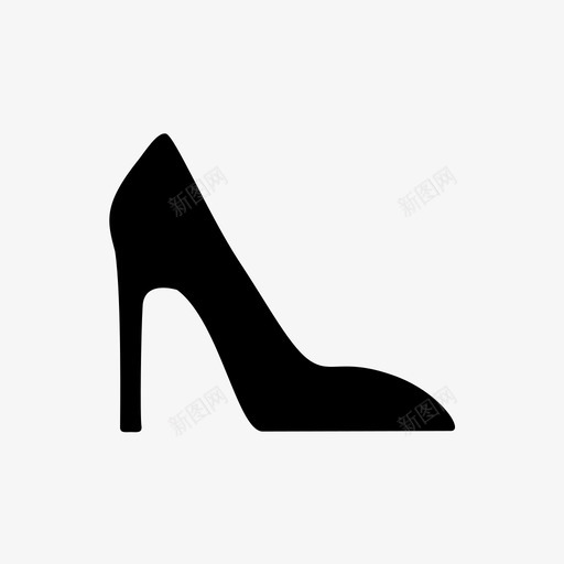 高跟鞋女性正式图标svg_新图网 https://ixintu.com 女性 正式 网上购物 购物 鞋 高跟鞋