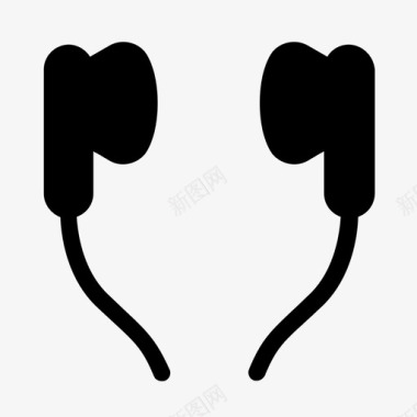 耳塞扬声器音乐图标图标
