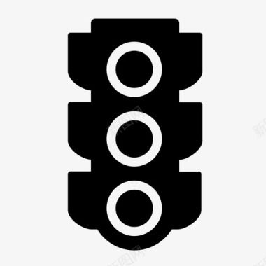 交通信号交通工具红绿灯图标图标