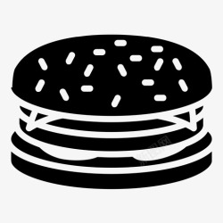 奶酪培根卷团饭奶酪汉堡口味肉图标高清图片