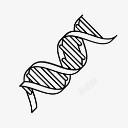 基因组科学家dna双螺旋系谱图标高清图片