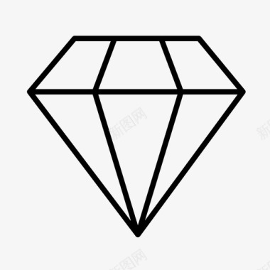 钻石贵重石头图标图标