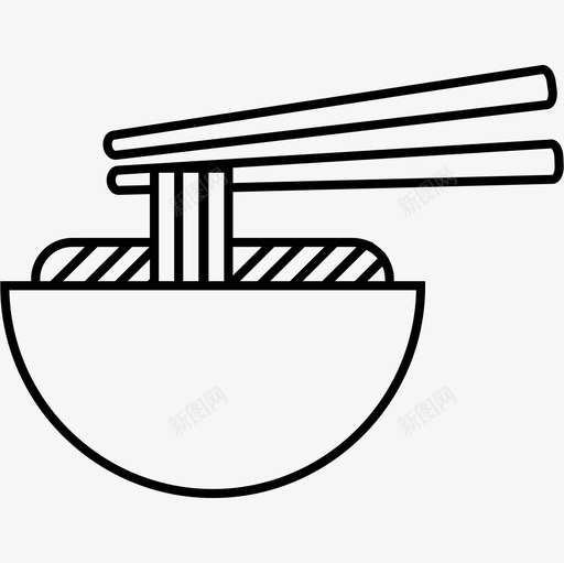 面条日本料理食材图标svg_新图网 https://ixintu.com 亚洲料理 亚洲食品 料理logo 日本料理 日本食品 筷子 面条 食品 食材