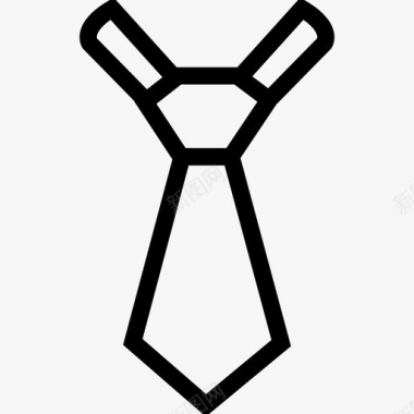 领带正式领带双温莎结图标图标