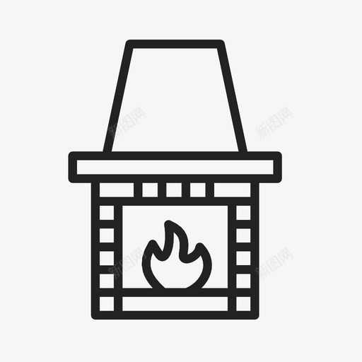 带烟囱的壁炉炉子房子的火图标svg_新图网 https://ixintu.com 带烟囱的壁炉 建筑 房子的火 温暖 炉子 炉边