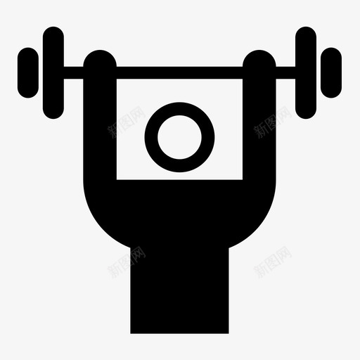 举重锻炼健身图标svg_新图网 https://ixintu.com 举重 健身 力量 肌肉 训练 锻炼