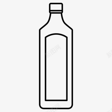 杜松子酒瓶子聚会玻璃瓶图标图标