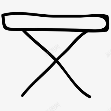 折叠桌家具涂鸦图标图标