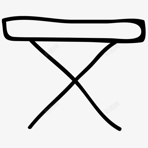 折叠桌家具涂鸦图标svg_新图网 https://ixintu.com 家具涂鸦图标 折叠桌